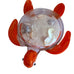 Art Glass Sea Turtle with Sand and Sea Shells