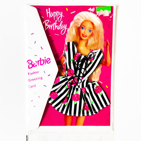 Vintage Mattel Barbie Fashion Happy Birthday Card