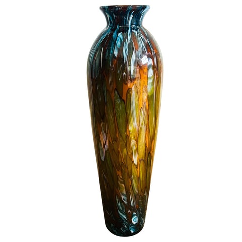 Modern Hand Blown Tall Multicolor Home Decor Glass Vase