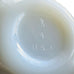 Vintage Anchor Hocking Milk Glass White Baseball Trinket Box Covered Jar Lid