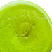 Mid‑Century Modern Lime Green Rim Orange Art Glass Signed Vase