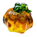 Pumpkin Art Glass Swirled Green Leaf Paperweight