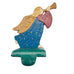 Vintage Solid Cast Iron Angel with Horn Christmas Stocking Hanger Holder