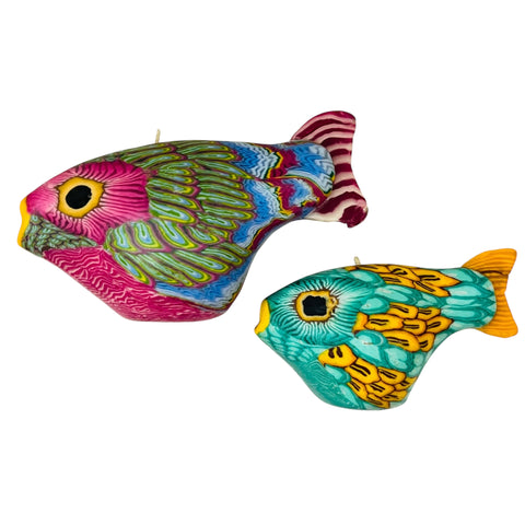 Vintage Fish Shaped Vibrant Colors Candles
