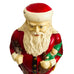Vintage Cast Iron Painted Santa Claus Fireplace Andirons Figurines -Pair