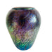 Vintage Jim Bush 1991 MultiColored Iridized Rim-Capped Art Glass Signed Vase