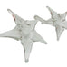 Vintage Clear Glass Lily Flower Short Stem- Set of 2