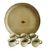Vintage Normande Stoneware J.D. Poterie Tea/Tray Drinking Set