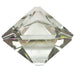 Vintage Crystal Triangle Clear Faceted Glass Ashtray