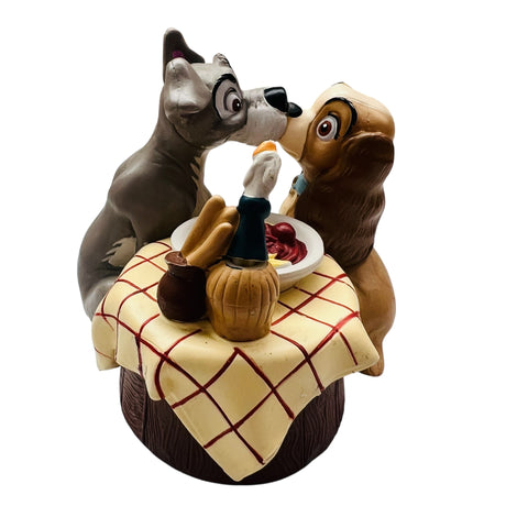 Vintage Disney Classics Lady and the Tramp Kissing Spaghetti PVC Figure