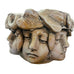Vintage Faroy Inc Hayes Parker Sandstone Multi Face Head Art Sculpture Planter