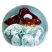 Vintage Hand Blown Floral Art Glass Paperweight