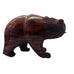 Ironwood Bear Hand Carved with Fish Figurine