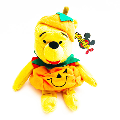 Disney MOUSEKETOYS Winnie The Pooh Halloween Pumpkin Bean Bag Plush