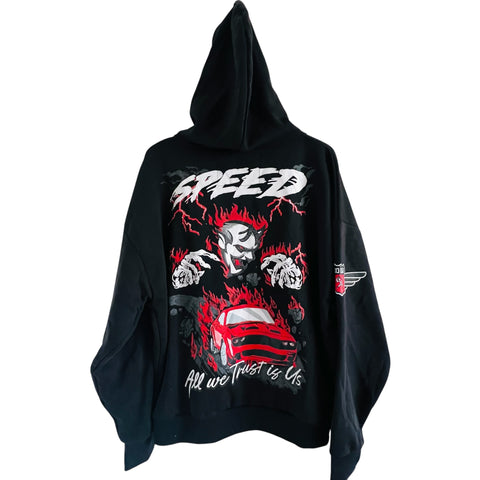Reason X Dodge Limited Edition Collaboration Speed Demon Full Zip Graphic Hoodie