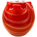 Fenton Robert Barber Ruffled Bowl Orange White Swirl Vase