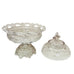 Vintage Pedestal Cut Glass Crystal Lidded Candy Dish