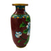 Vintage Cloisonne Floral Pattern Metal Vase