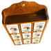 Vintage Fred Roberts Rooster Wooden Ceramic Spice Rack Made in Japan