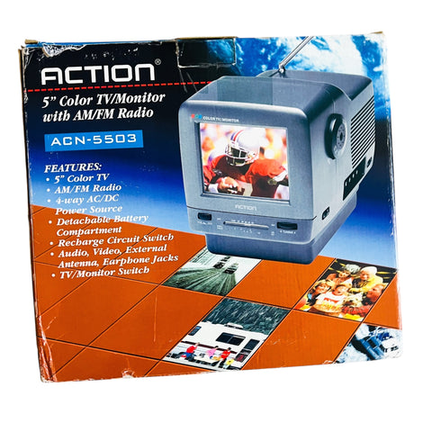 Action 5" Color TV/Monitor with AM/FM Radio