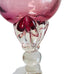 George BORGFELDT Liza Cranberry Optic Clear Twisted Stem Flared Bowl