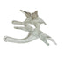 Vintage Clear Glass Lily Flower Short Stem- Set of 2
