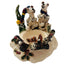 Vintage Blue Sky Heather Goldminc Tea Light Holder Bears Roasting Marshmallows