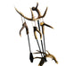 Antler Fireplace Tool Set Includes Three Fireplace Tools