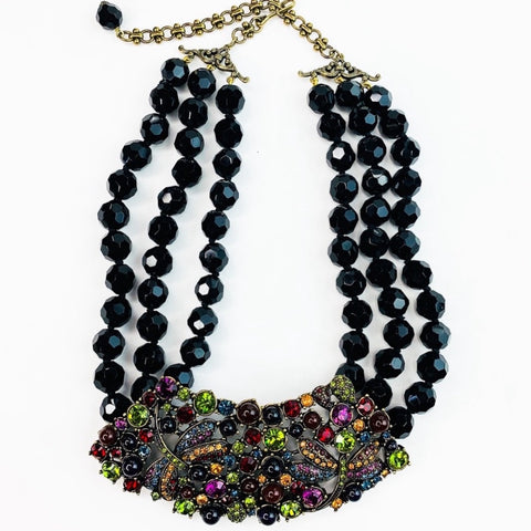 Heidi Daus “Fantasy in Flight” Strand Statement Necklace