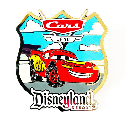 Disney DLR Walt Disney World Travel CO. Disneyland Cars Land Lightning McQueenn Pin