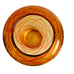 Vintage Hand Blown Amber Orange and Red Threaded Art Glass Vase