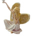Vintage Sitting Angel in Pink with Dove Statue Figurine