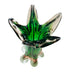 Vintage Murano Swung Pink Green Art Glass Vase