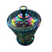 Vintage Fenton Pedestal Iridescent Carnival Glass Candy Dish with Lid