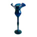 Vintage Lundberg Studios Art Glass Footed Stem Vase
