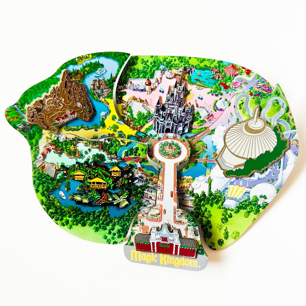WDW DISNEY PIN with Magic Kingdom MAP Board and 1 Collector PIN
