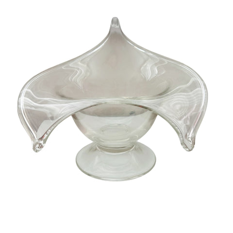 Jack In The Pulpit Hand Blown Crystal Bowl Vase
