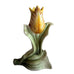 Vintage Hand Painted Yellow Tulip Ceramic Sculpture Candle Holder