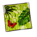 Vintage J Brinley Botanical Art Glass Hot Plate Tiles