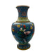 Vintage Floral Blue Cloisonné Vase