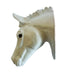 Glazed White Ceramic Glass Eyes Horse Head Wall Mount