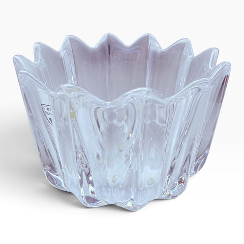 Orrefors Sweden Crystal Fleur Bowl
