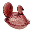 Vintage Glass Cranberry Hen on Nest Candy Dish