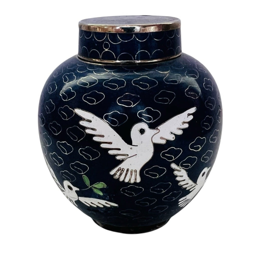 Dove Miniature Cloisonne Cremation Urn