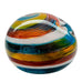 Vintage Swirl Striped Glass Art Orb Paperweight