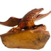 Vintage Hand-Carved Wooden Eagle Sculpture