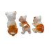 Vint Miniature Bone China English BullDog Figurine Let of 3 Made in Taiwan