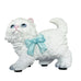 Vintage Homco Standing White Cat With Blue Bow Ceramic Figurine