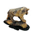 Vintage Stone Carved Tiger Marbled Sculpture