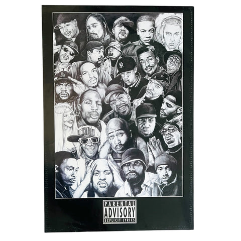 RAP Gods Hip Hop Parental Advisory Art Poster